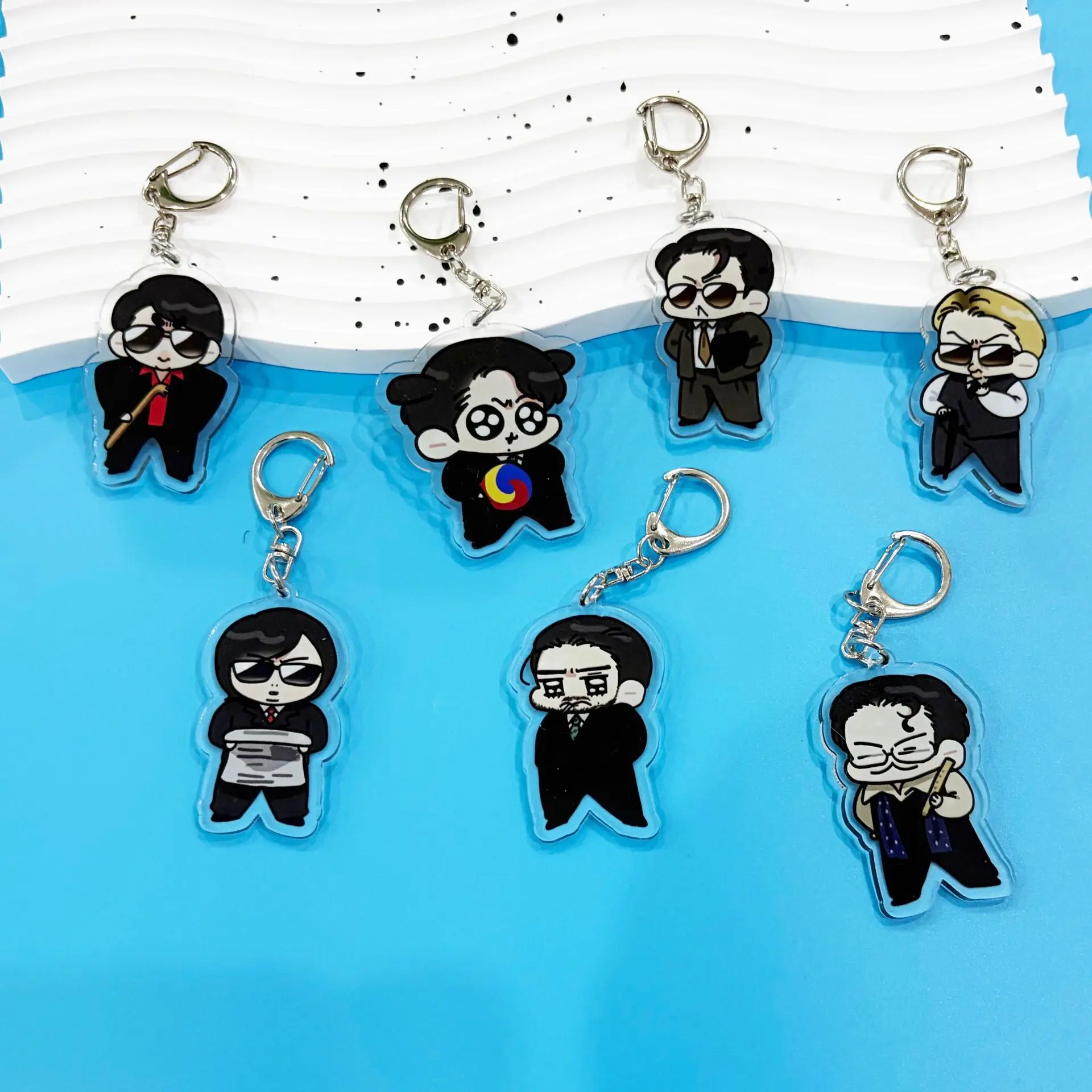 KPOP JUNGKOOK SUGA JIMIN V Ugly Strange Acrylic Keychains JIN J
