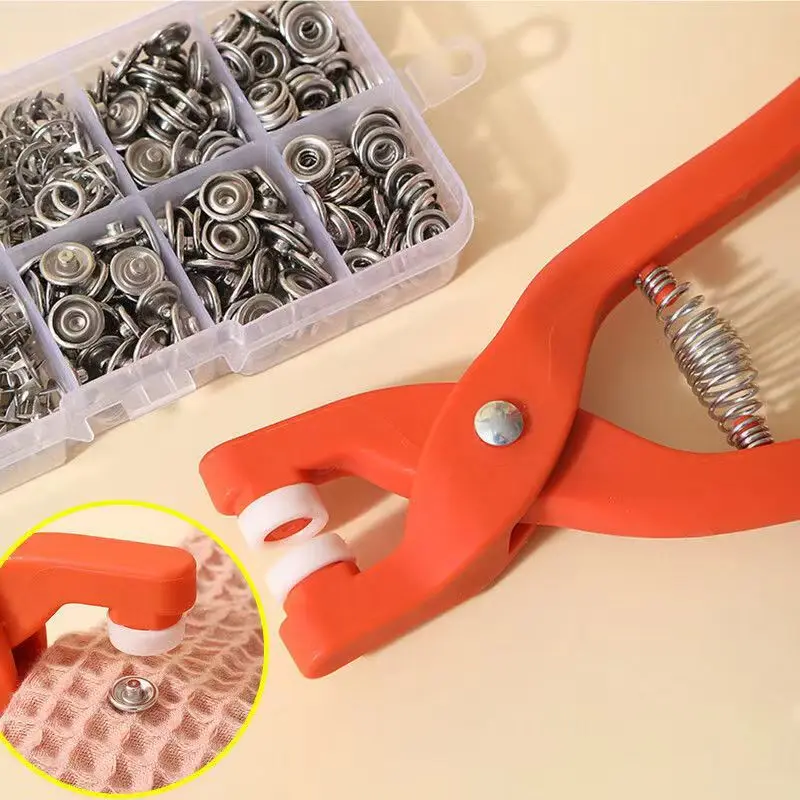 Invisible Buckle Snap Button Kit with Pliers