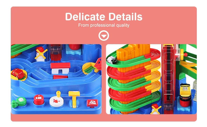 
B/O Забавный слот сборный Поезд Автомобиль Приключения трек игрушка с музыкой 