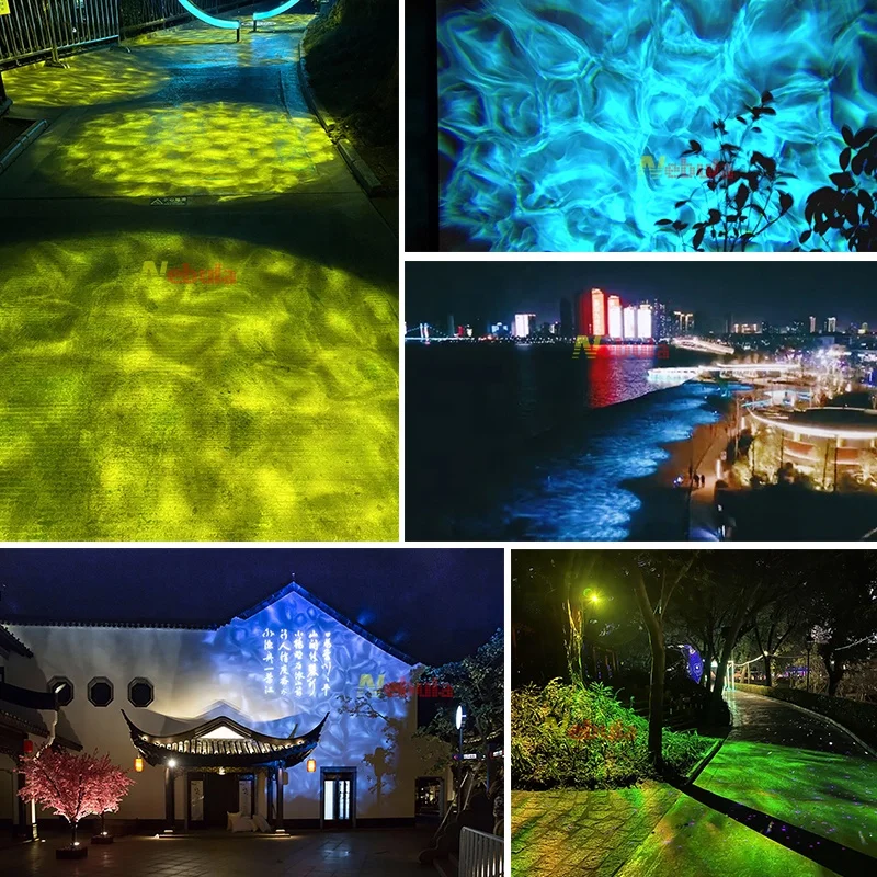 Gobo Projector Water Effect IP65 Waterproof Outdoor LED Water Wave Effect Lights