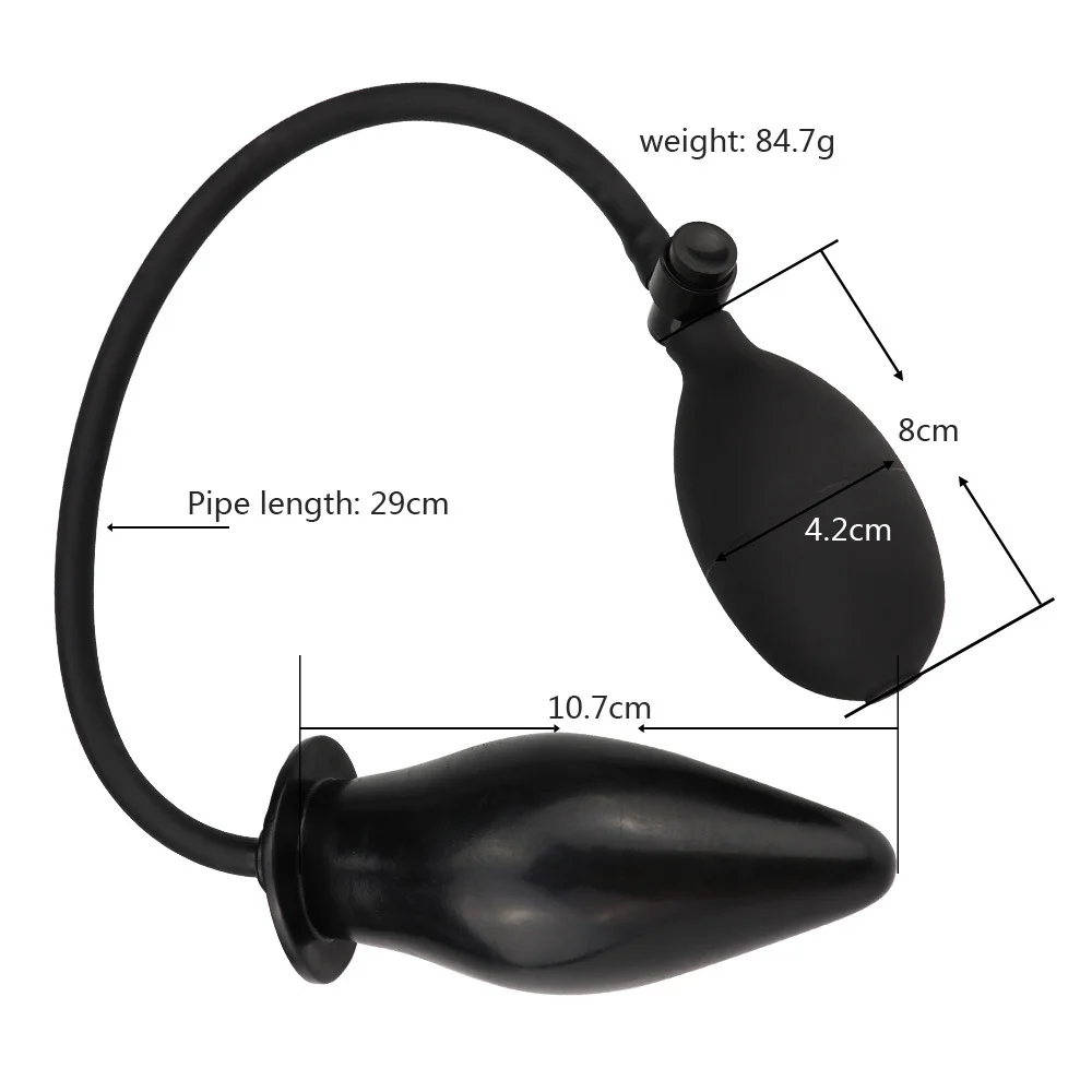 Hottest Inflatable Butt Plug Black Balloon Pump BDSM Anal Expand with Quick Release Valve Stretch Anal Sex Toys Hottest Inflatable Butt Plug Black Balloon Pump BDSM Anal Expand with Quick Release Valve Stretch Anal Sex Toys