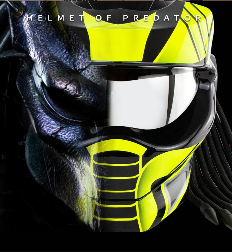 Prediator Helmat Predator Helmet Retro Motorcycle Helmet Full Face Iron Warrior Man ...