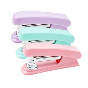 Wholesale Stapler in Macaron Color Multi-functional Stapler for Labor-saving Office Use and Student Bookbinding Equipment