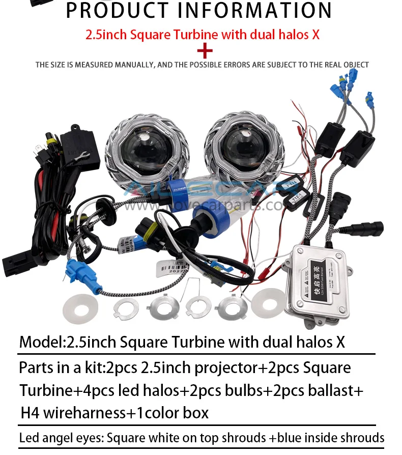 Ailecar Hid Headlight Kit Laser Headlight Projector Led Laser Lens Kit Car Car Light System
