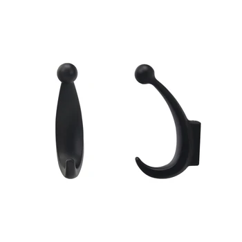 HOMOTEK - 5 Ganci Pieghevoli A Scomparsa In Lega Di Zinco, Neri, Portata 5 Kg, Per Borse, Cappelli, Asciugamani