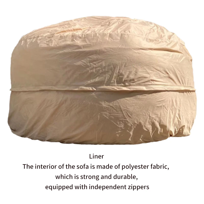 7ft Giant Inner Liners for Bean Bag Chair Covers with Long Zipper NO FILLING
