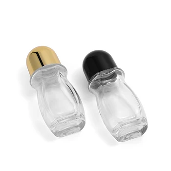 30ml Transparent Glass Roll On Deodorant Bottle Essential Oil Amber Roller Bottle Antiperspirant Rolling Bottle