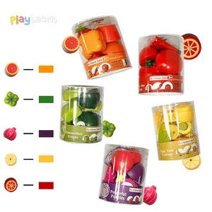 Color Sorting Play Food Set 46 Pcs Fun and Vibrant Cutting Food and Fruit Learning Toys for Children Preschool Educational Toys