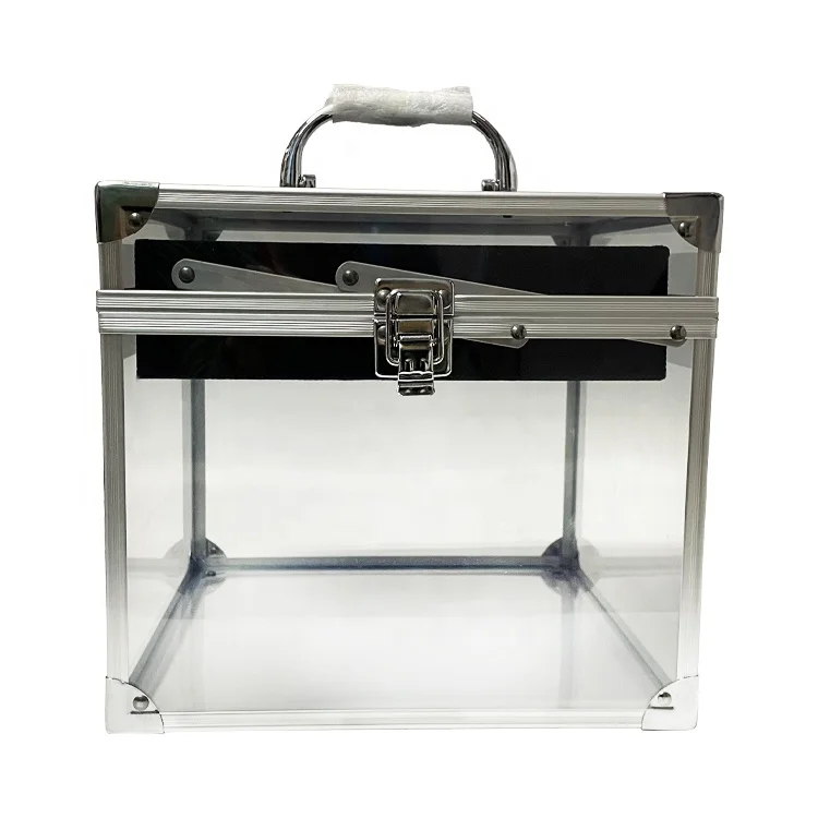 Large Clear Acrylic Train Case Perfect for Travel Storage