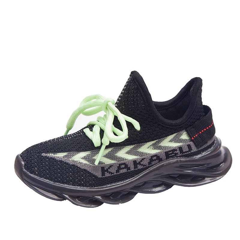 Вязаная детская обувь, светящаяся в темноте обувь, детские кроссовки для девочек, детская обувь