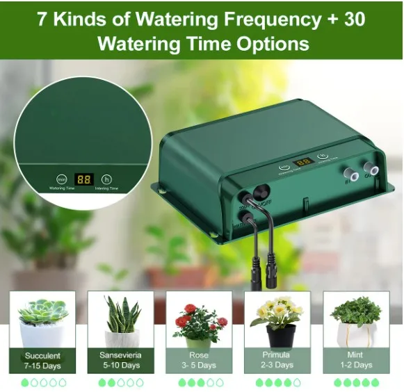 Automatic Irrigation System Plant Watering System Kit Solar Power Irrigation System for the Balcony Plant Bed and Green Home
