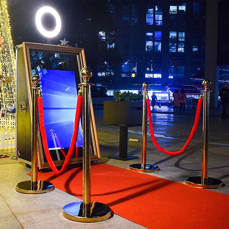 Full Mirror Selfie Photobooth Tall Portable Mirror Camera Photo Booth  Machine with Camera and Printer