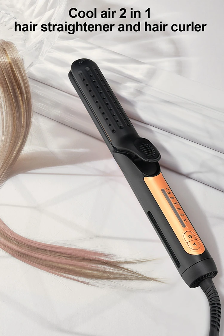 Highend Cool Airflow Hair Flat And Curling Iron Wand 2 In 1 Hair
