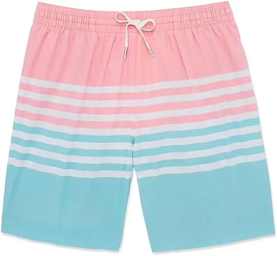 wholesale custom flora design all over printed men's polyester quick qry mesh lined swim trunk beach shorts132_voghion.com