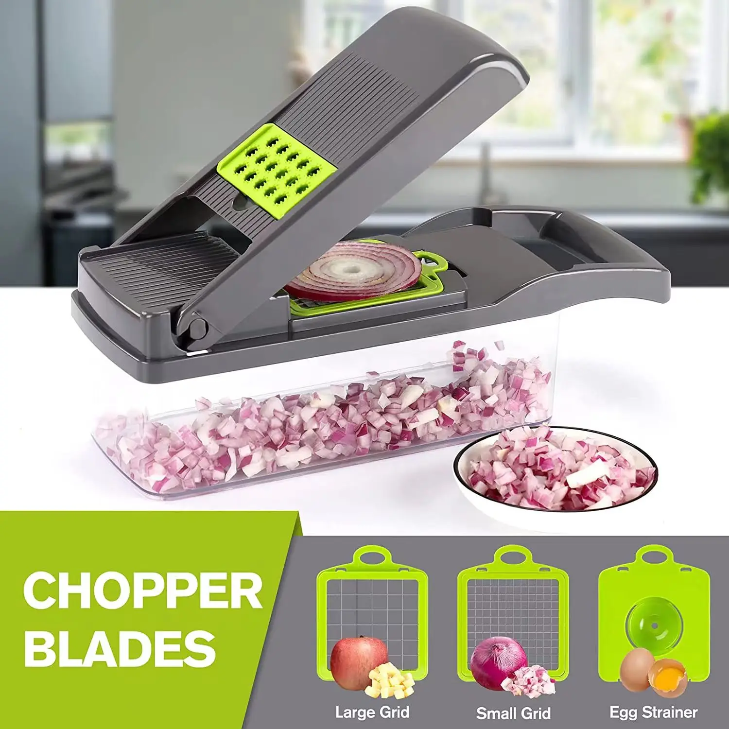 12 In 1 Hand Operated Vegetable Mandoline Slicer Veggie Chopper,Food