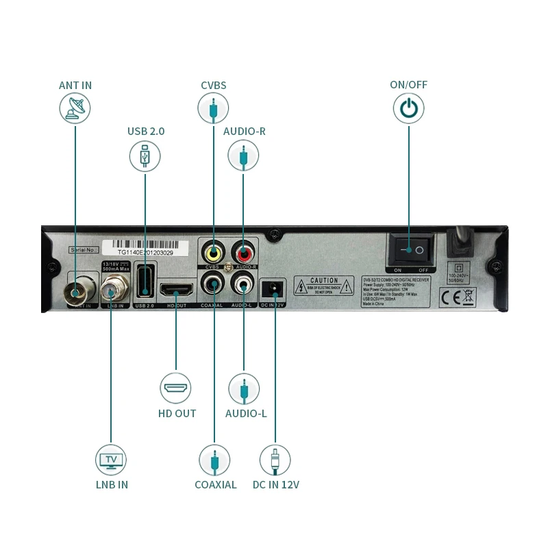 NEWMAX TG-1140E New Sstrong Decoder Srt 4922a Set-top Box Jazz Ar15 Lower Receiver  Decoder High Quality Combo Receiver