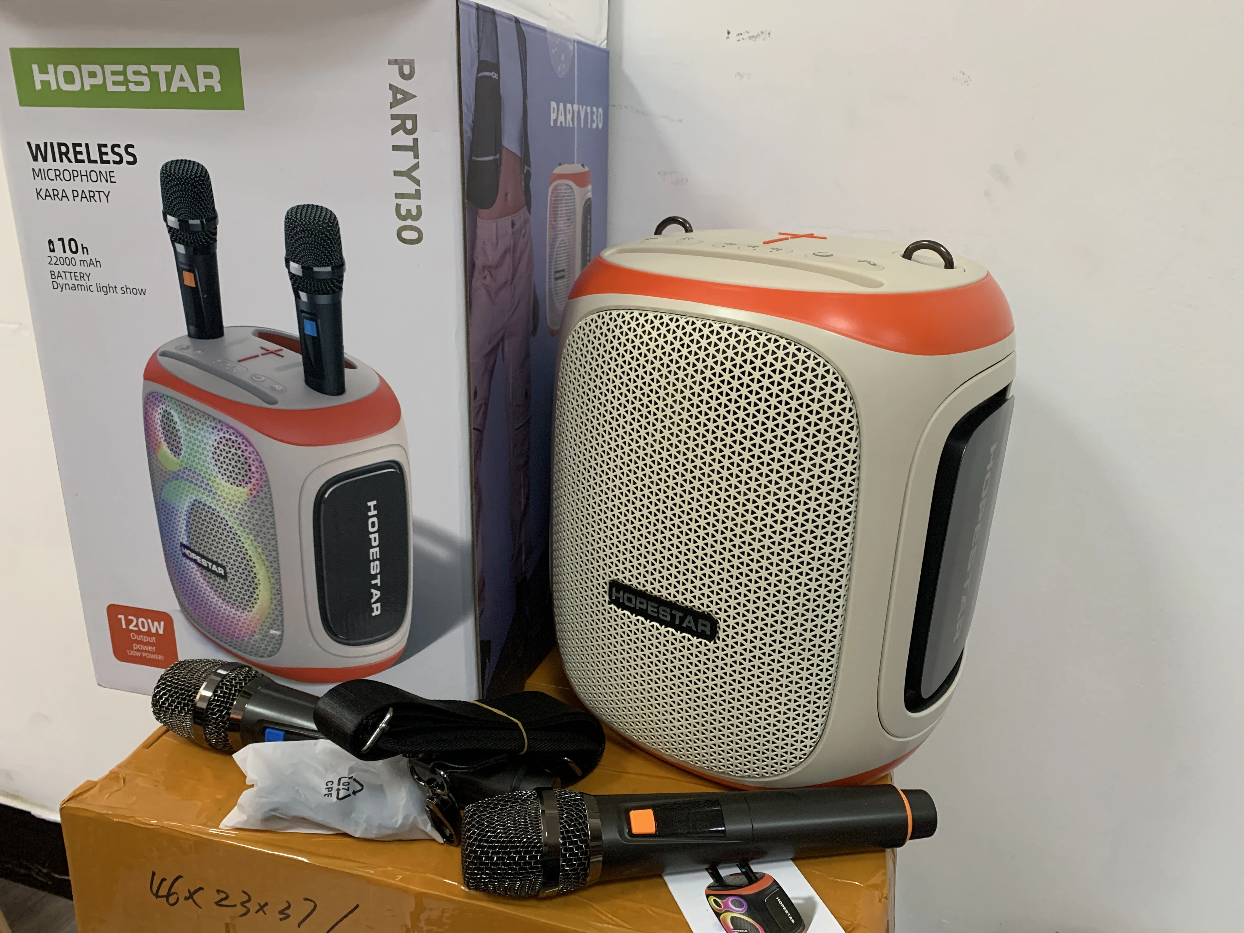 Hopestar Party130 PartyOne Karokeスピーカーマイク付き120W
