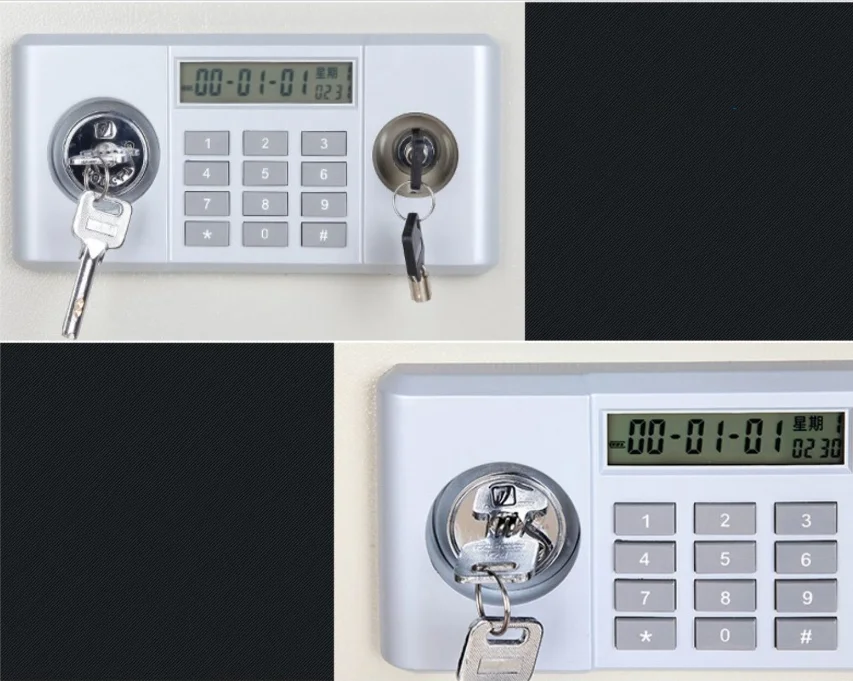 Key Access Metal Electronic Safes with Digital Lock Home Hotel Book Safe and Cash Box Hidden Secret Bank Safe Door