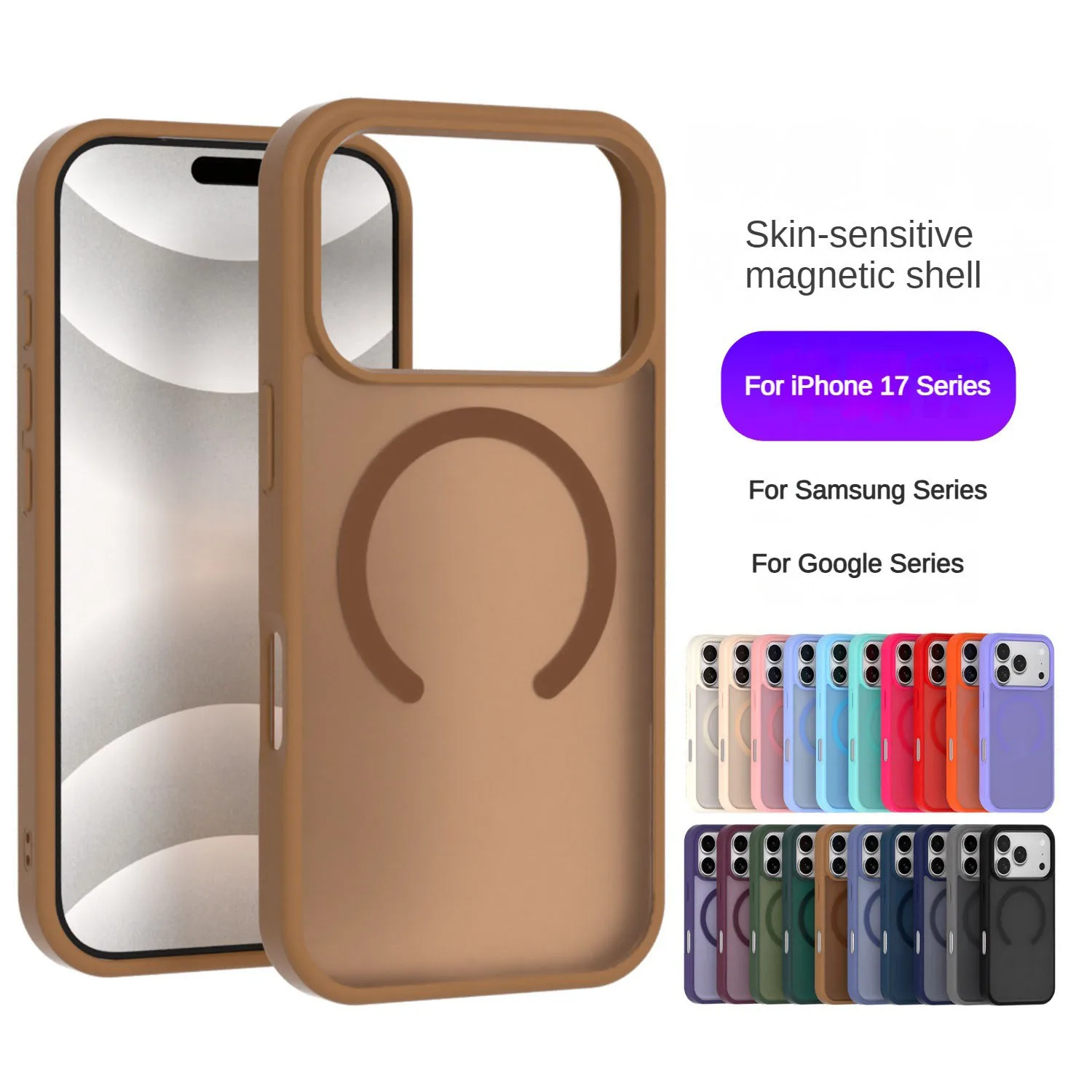 product laudtec frosted clear mobile phone cases for iphone 17 air 16 pro max magnetic charging slim lightweight customized logo sjk1063-2