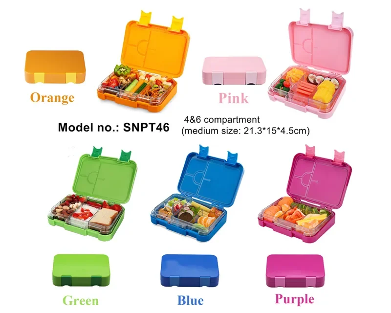 2025 Cartoon Bento Lunch Box for Kids School Custom Color and Logo Tritan Bento Boxes Kid Dinning