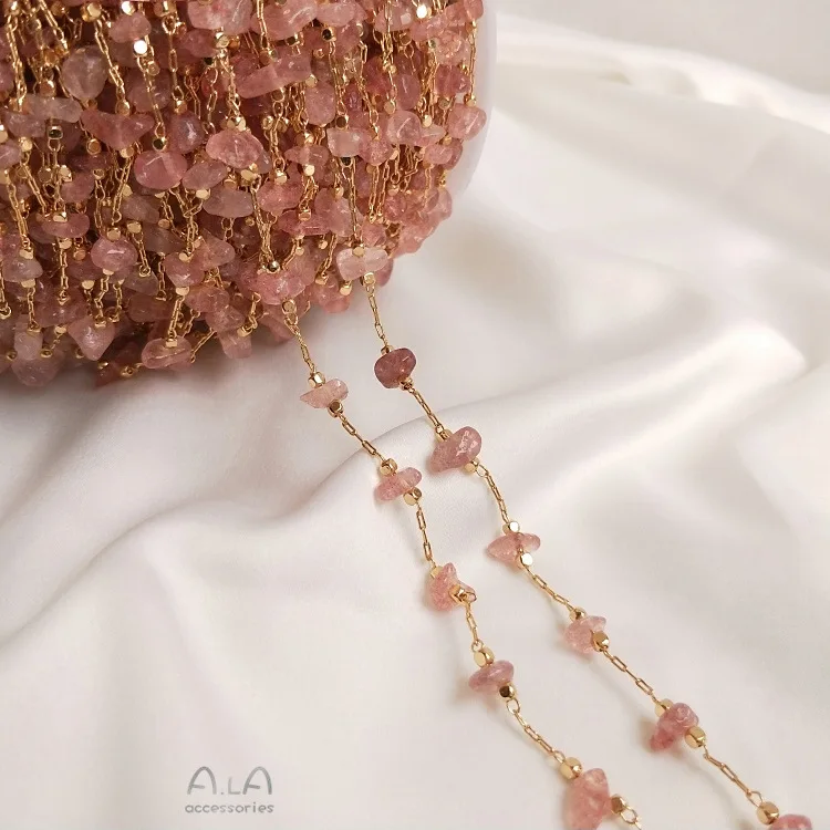 Loose Chain Wholesale Natural Crystal Crushed Stone Handmade Chain Diy