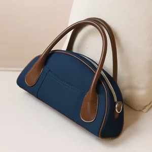 Custom Trendy High Quality Canvas Ladies Single Shoulder Crossbody Bags Women's Bowling & Baseball  Canvas Purse Bag