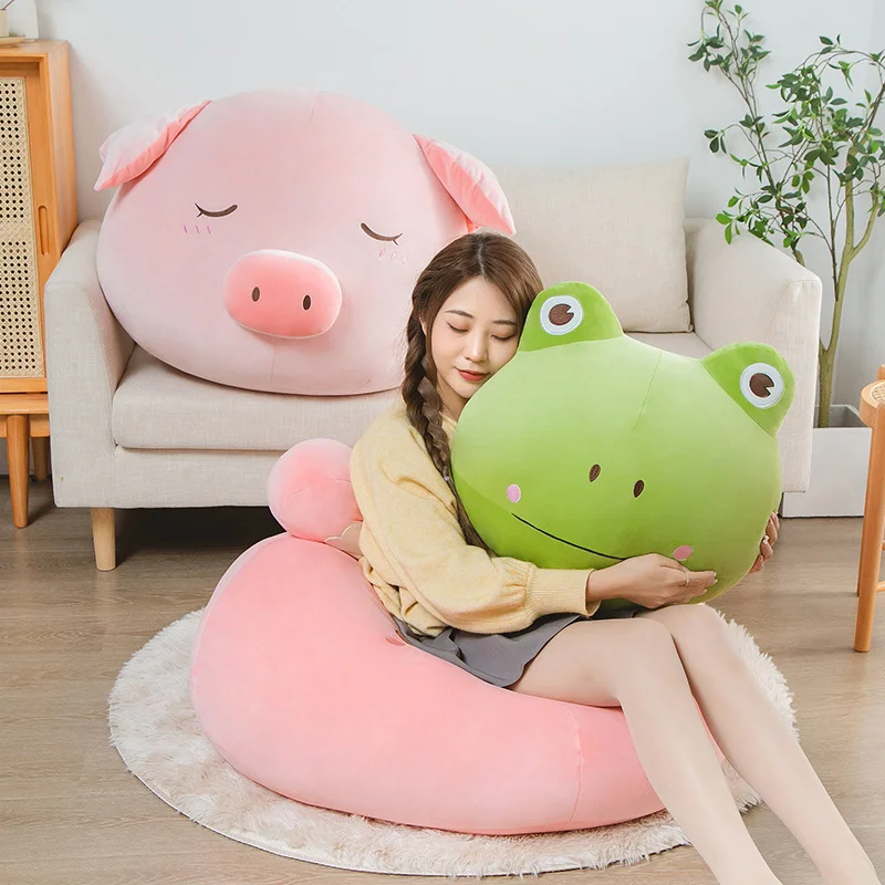 High Performance Custom Plush Frog Animal Toy Sofa Soft Cartoon Pillow Lazy Couch Bed