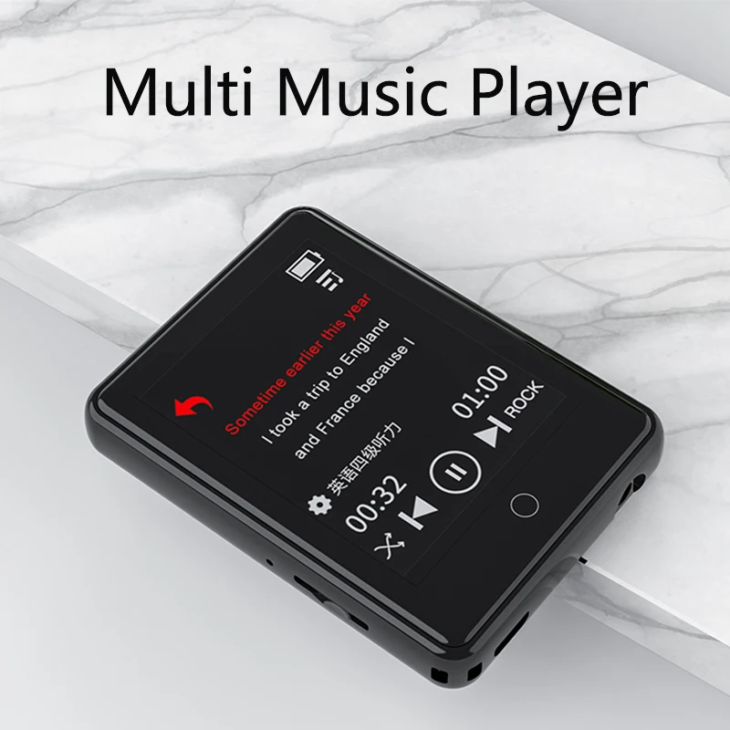 RUIZU M17 MP3 Player With Bluetooth 16GB Music Player Touch Screen Portable Walkman Support FM Radio Recording Ebook MP4 Video