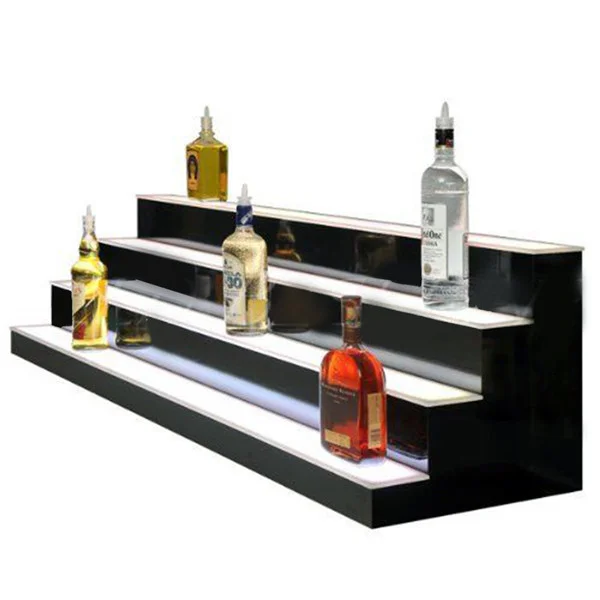 Direct Factory Acrylic 3 Step LED Light Acrylic Display Base Bar Liquor Bottle Stand