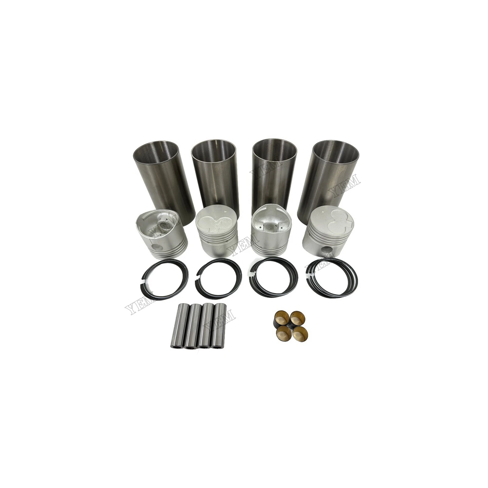 Cylinder Liner Kit Compatible for Mitsubishi K4D Engine Rebuild Kit