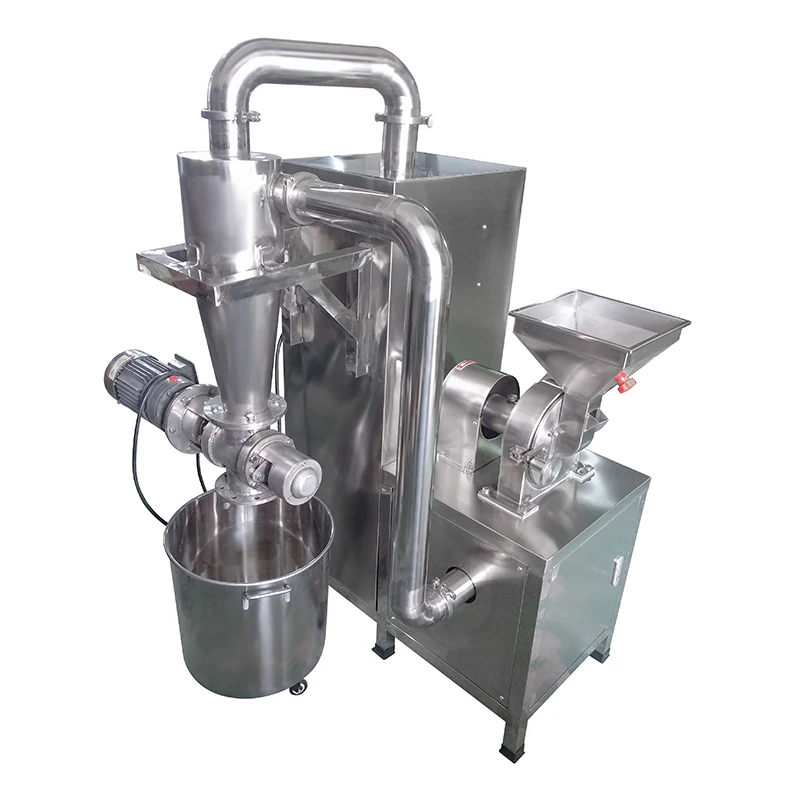 Industrial food grade red chili pepper and spice grinding machine food powder processing equipment with dust removal box