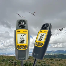 VA8021 China Digital Anemometer Portable Wireless Meter for Wind Speed Temperature Wind Chill Relative Humidity HVAC CFM Shoot