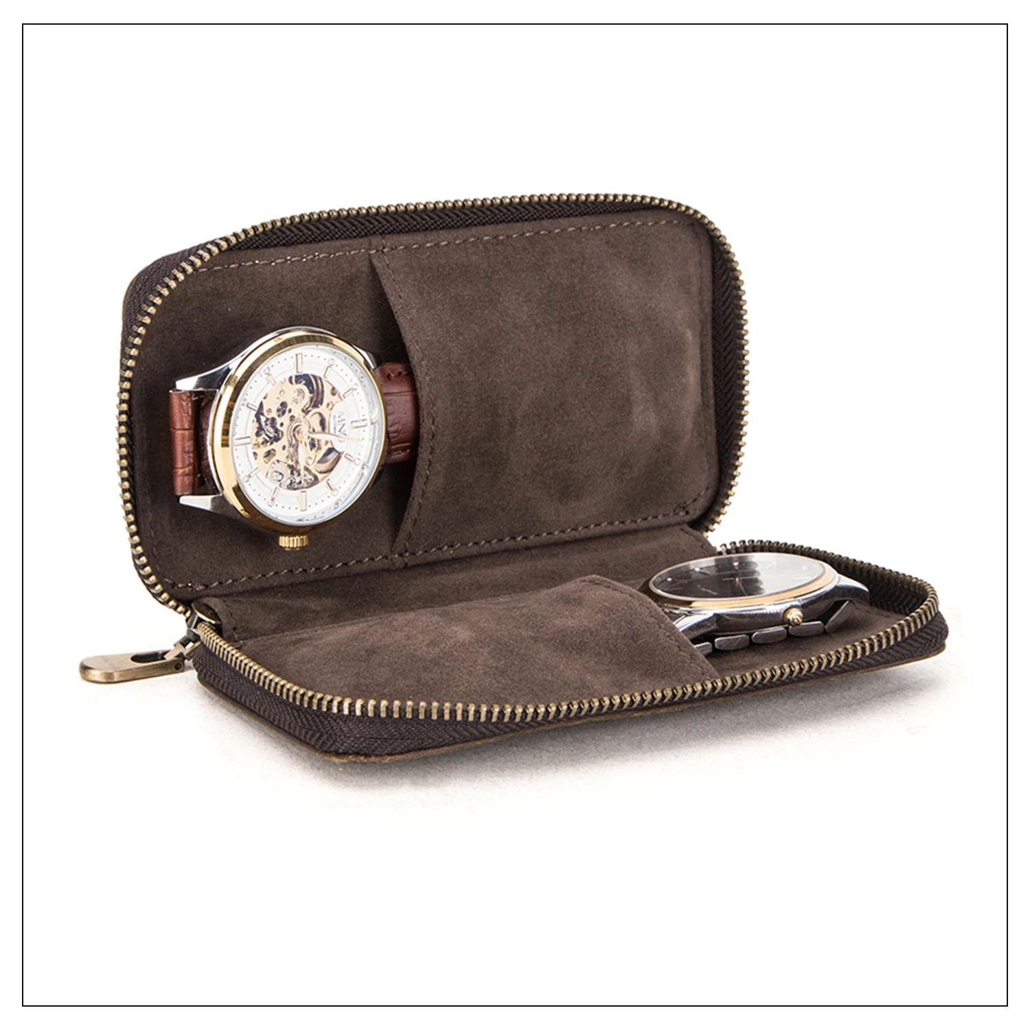 Luxury 8 Watch Collection Box Custom Watch Travel Case Leather Vintage ...