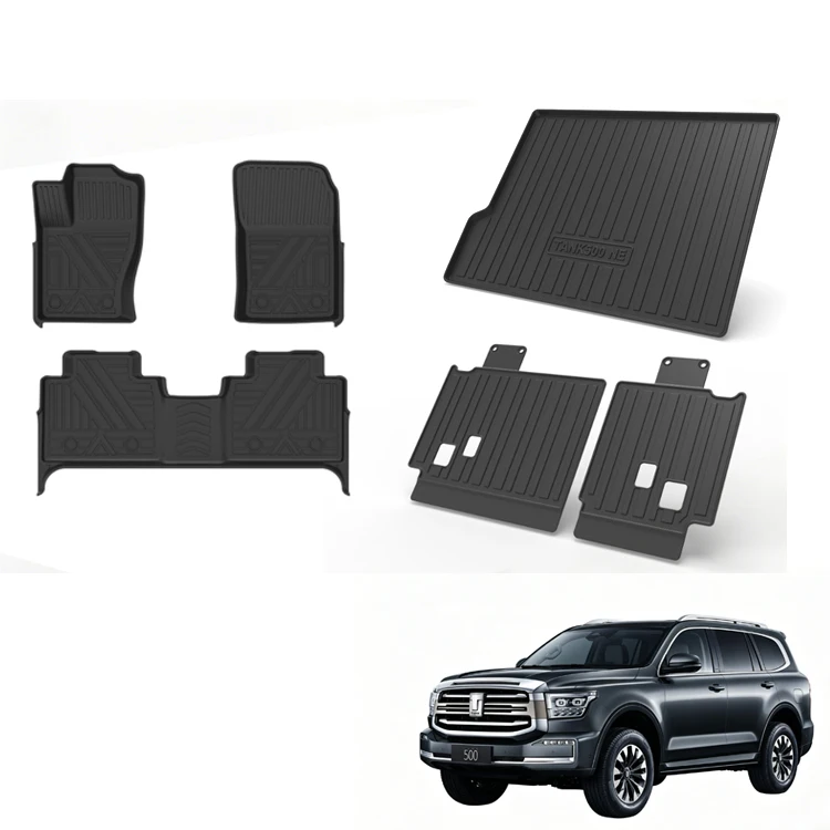 Maremlyn Car Mats for GWM Tank 500 SUV TPE Waterproof Floor Mat Rear Trunk Back Seat Mat Interior EV Car Accessories