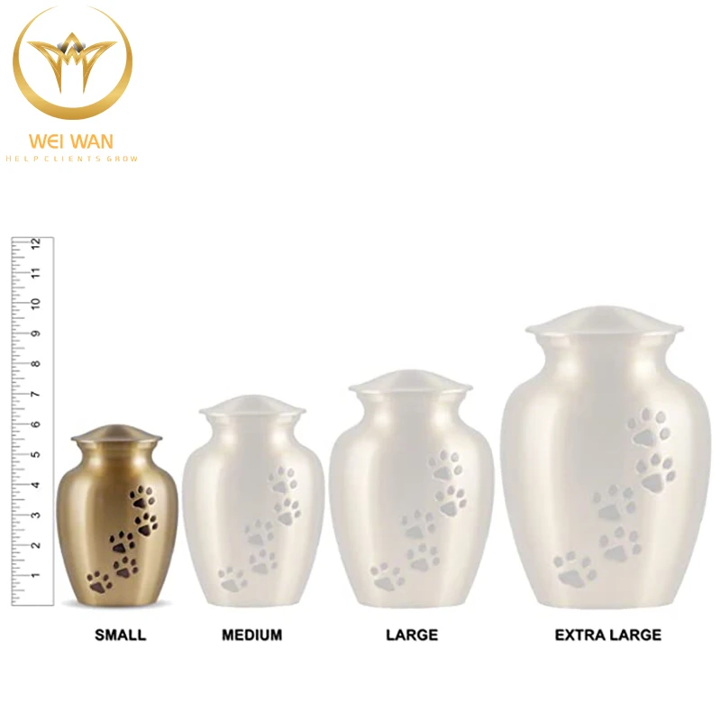Mass Custom Brass Wood Ceramic Paw Print Resin Modern Eco Cremation Pet