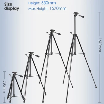 Aluminum Professional Tripod for Camera Mobile Phone Lightweight Camera Tripod Stand detail image
