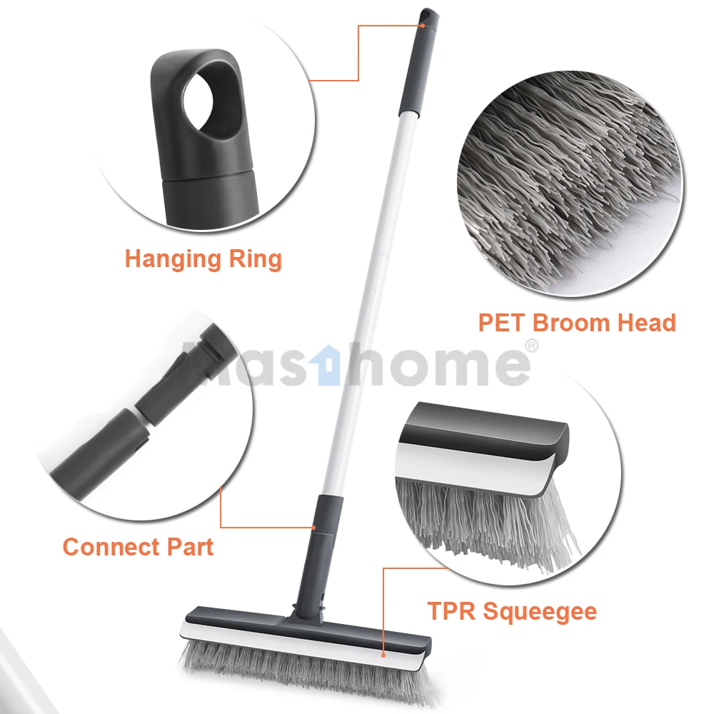 Masthome Magic Pp Two Head Silicone Water Squeeze and Floor Sweeper Super Home Cleaning Broom