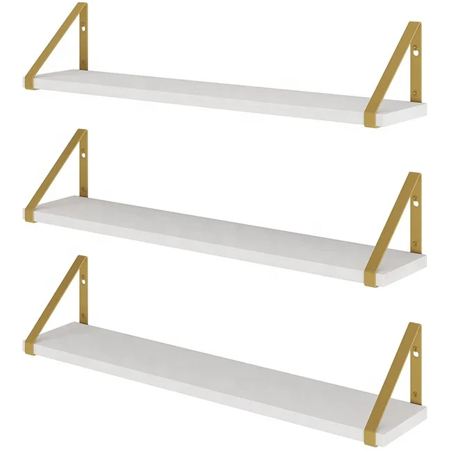 Белые 3 шт. настенные полки