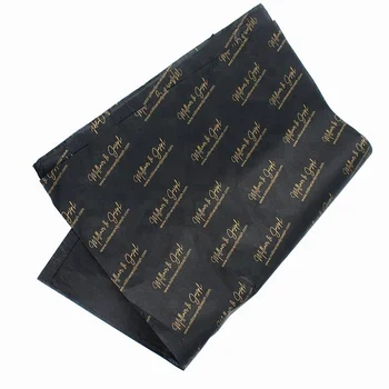 Source DOY Label Custom Gold Brand Logo Printing Gift Wrapping Tissue Paper  for Packing on m.