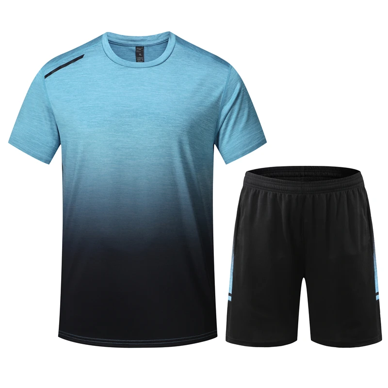 Custom Your Logo  2025 Men Short Sets Two Piece  Set Joggers Running Workout Summer Men Shorts and Shirt Set Man Sports Wear