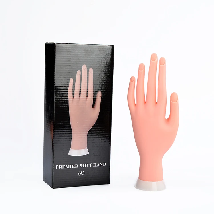 Practice Hand  with Positionable Finger Mannequin Hand for  Gel Training