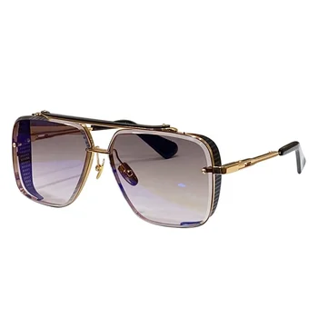 Luxury pilot style Metal Frame brand sunglasses Fashion men's outdoor six driving sunglasses  simple womens  sunglasses