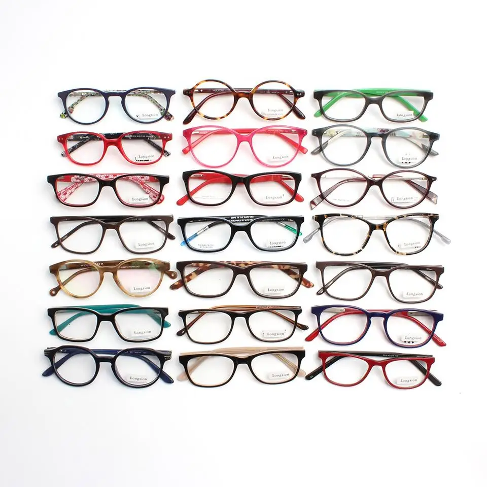 Assorted Ready Made Mixed Eyewear Stock Cheap Glasses Acetate Eyewear Optical Eyeglasses Frames