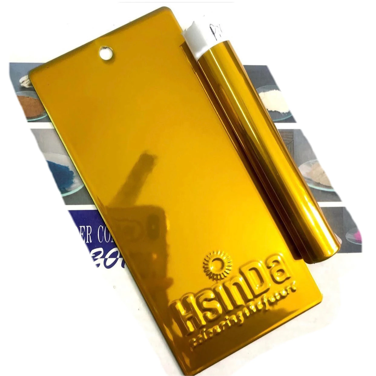 Chrome Mirror Gold Color Electrostatic Heat Chemical Resistant Oxidize Powder Coating Spray Paint for Metal Fabrication