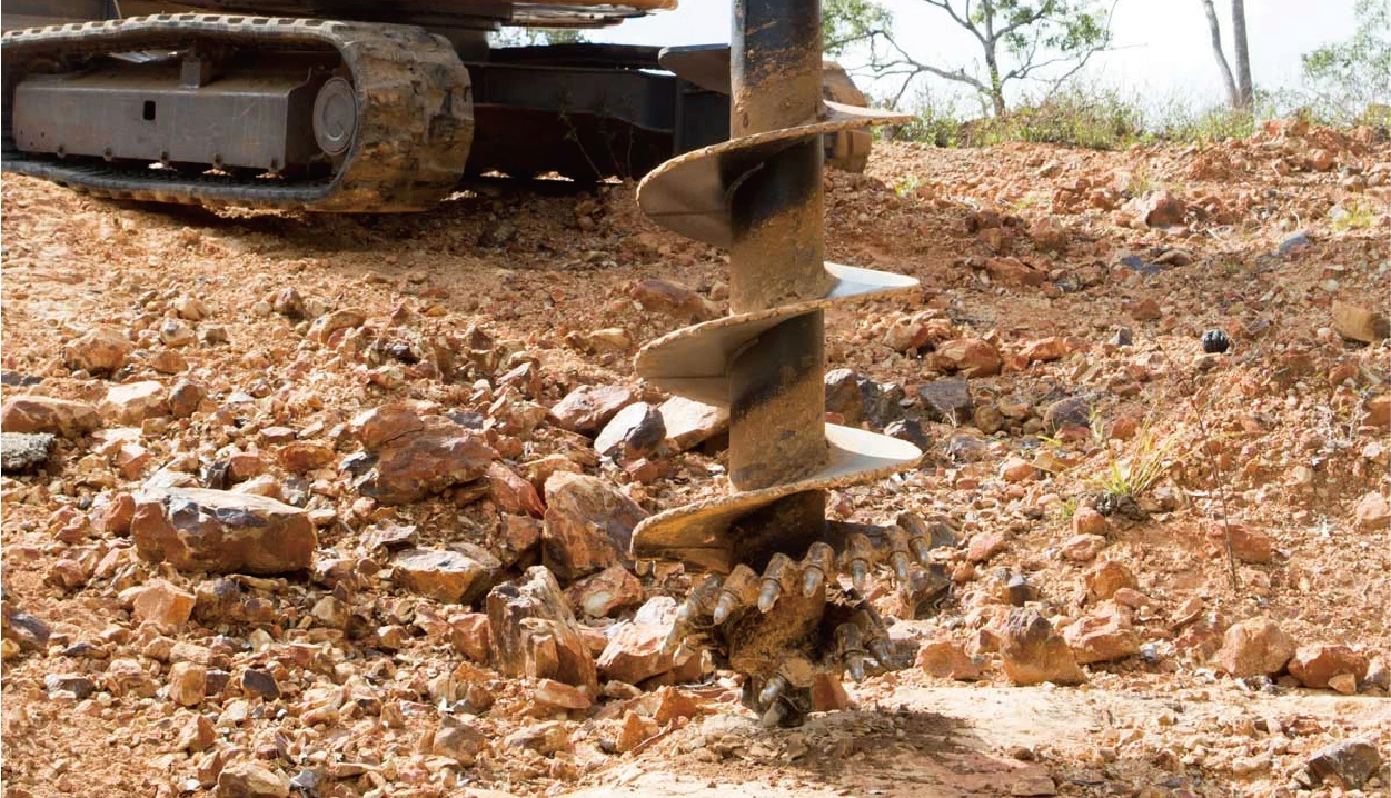 YA18000 Maximum Drilling Depth up to 12 Meters Spiral Type Landscape Construction Earth Drill for Construction Equipment manufacture