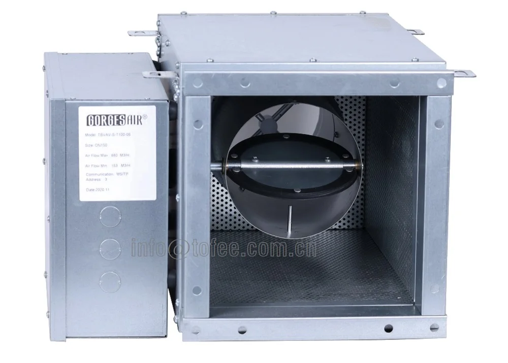 Pressure Independent Round VAV Terminal Box for HVAC Systems ...