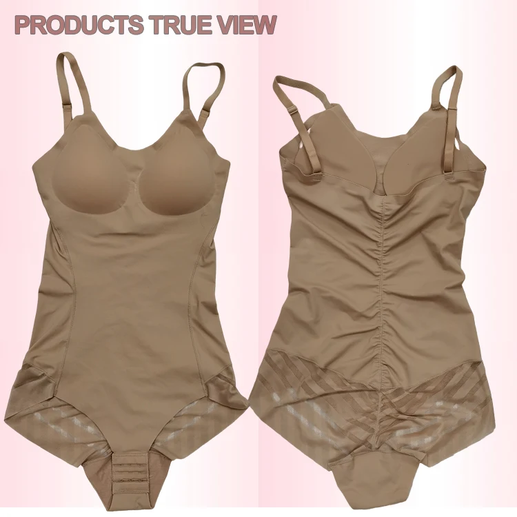 Dames Tummy Control Shapewear Naadloze String Bodysuit Full Body Shaper Afslankend Ondergoed Sexy V-hals BH Leotards Top Compressie Camisole kopen vanaf een prijs van 18