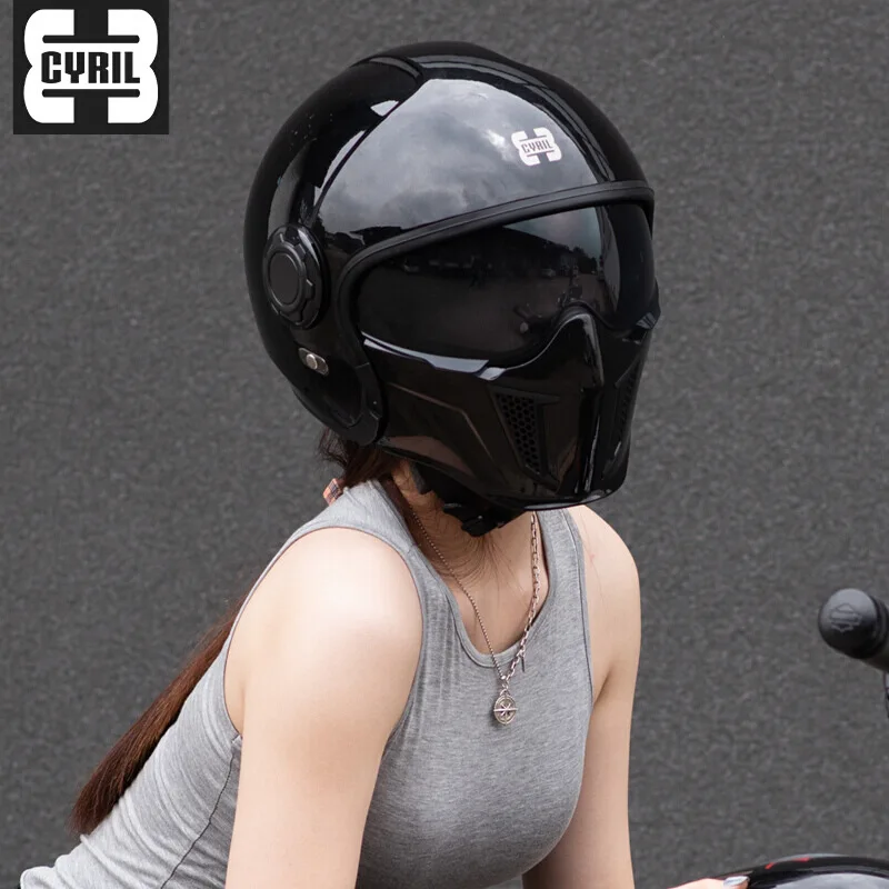 ECE DOT Certified Four Seasons Modular Full Face Retro Motorcycle Helmets Universal Combination Half Helmet Open Face ABS