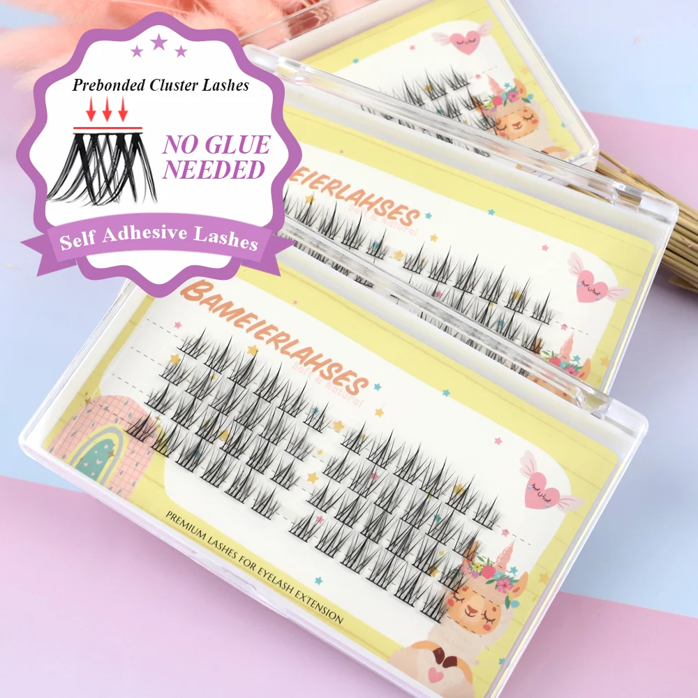 Pre Cut No Glue Needed Diy Segmented Individual Lash Clusters Extension