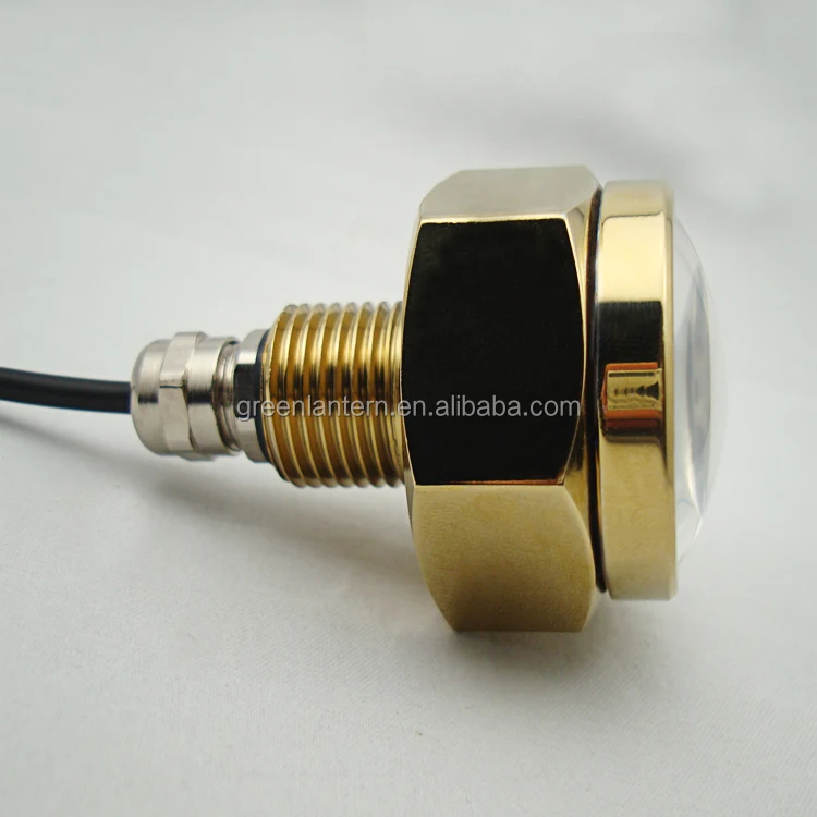 9LEDs 27W IP68 Titanium Alloy Shell Yacht Submarine Lamp RGB Boat Drain Plug Light Color Marine Underwater Boat Lights
